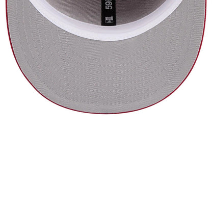 Pictured is this NBA Hardwood Classic Denver Nuggets 59FIFTY Fitted cap in dark red. 2