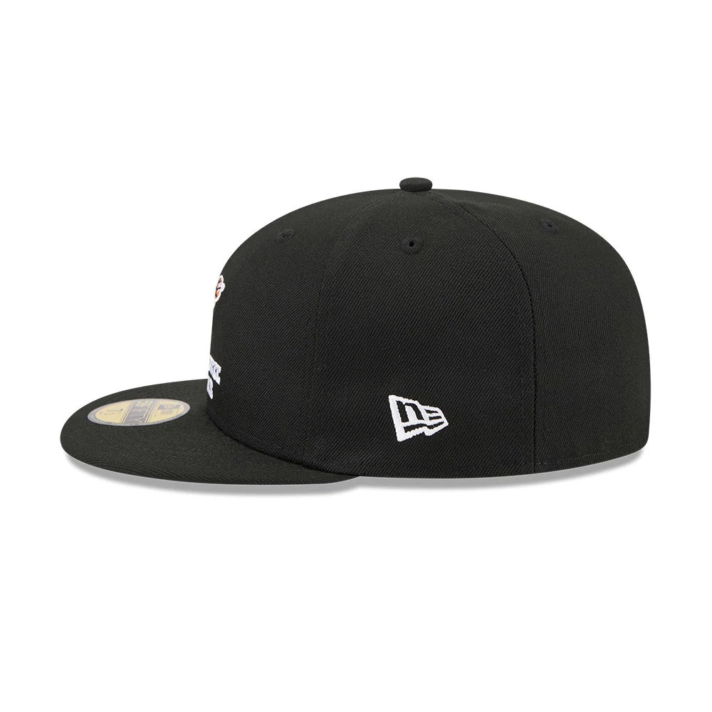 Pictured is this NBA Hardwood Classic Anniversary Milwaukee Bucks 59FIFTY Fitted cap in black. 6