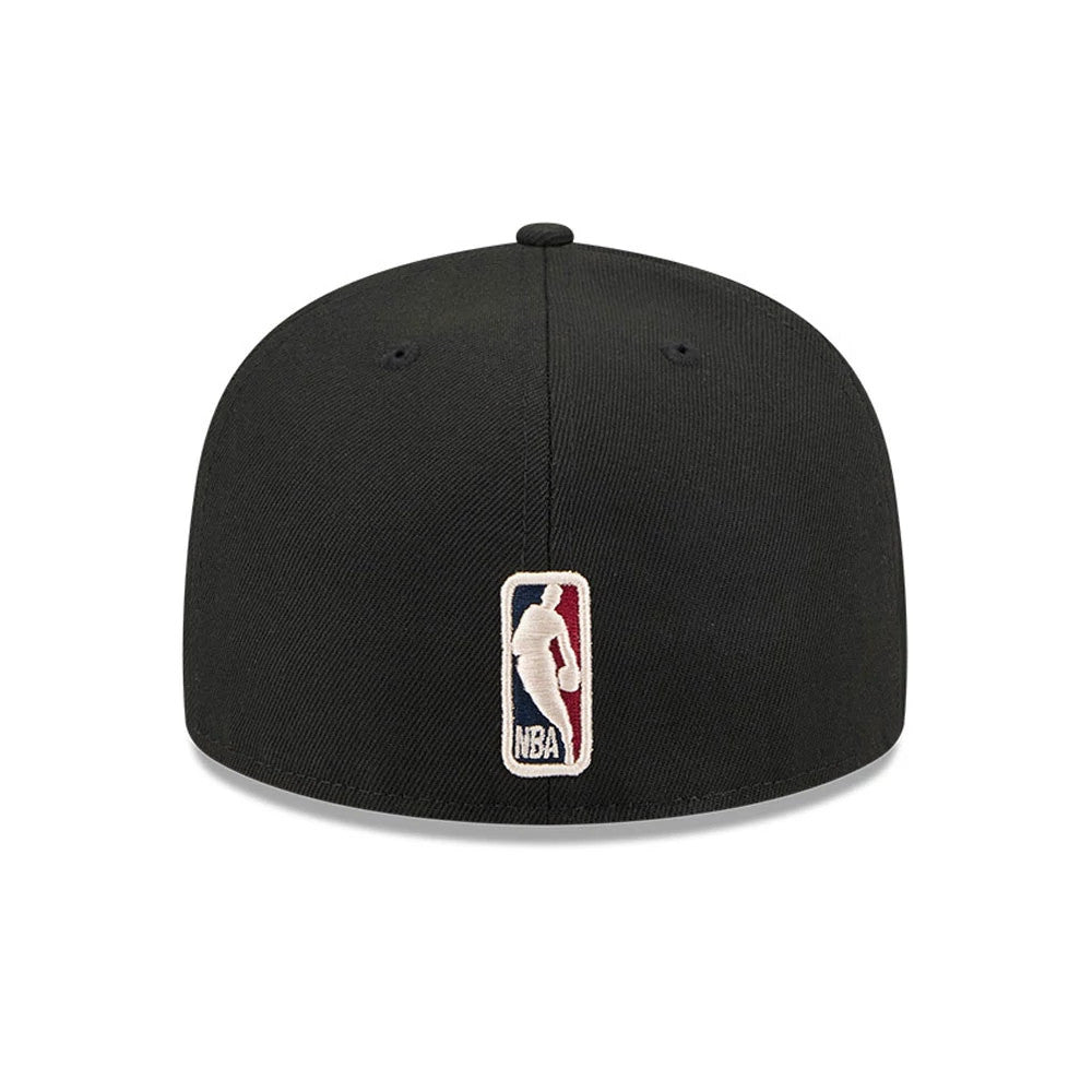 Pictured is this NBA Hardwood Classic Anniversary Milwaukee Bucks 59FIFTY Fitted cap in black. 7