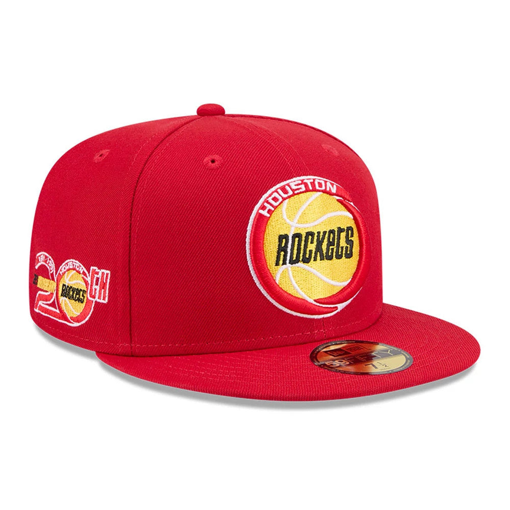 Pictured is this NBA Hardwood Classic Anniversary Houston Rockets 59FIFTY Fitted cap in red. 1