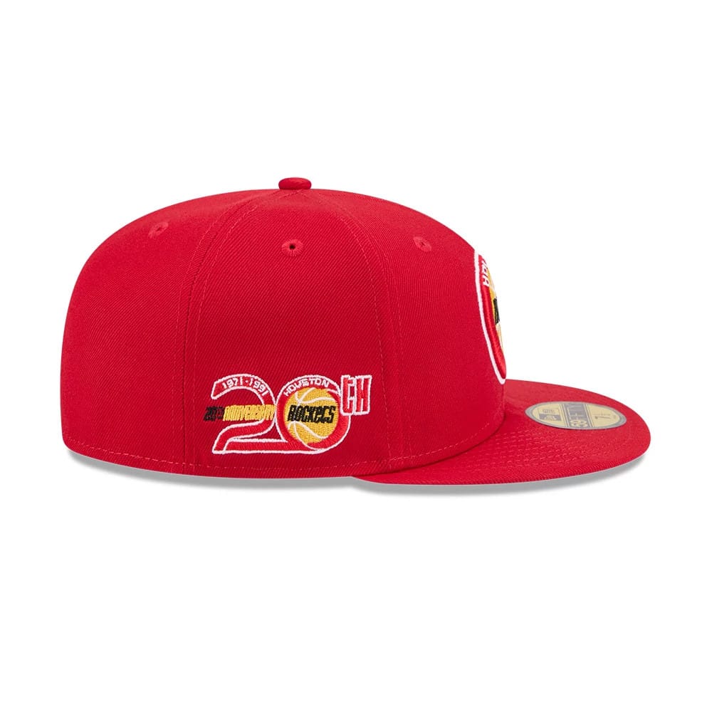 Pictured is this NBA Hardwood Classic Anniversary Houston Rockets 59FIFTY Fitted cap in red. 6