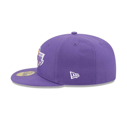 Pictured is this NBA Hardwood Classic LA Lakers 59FIFTY Fitted cap in purple. 7