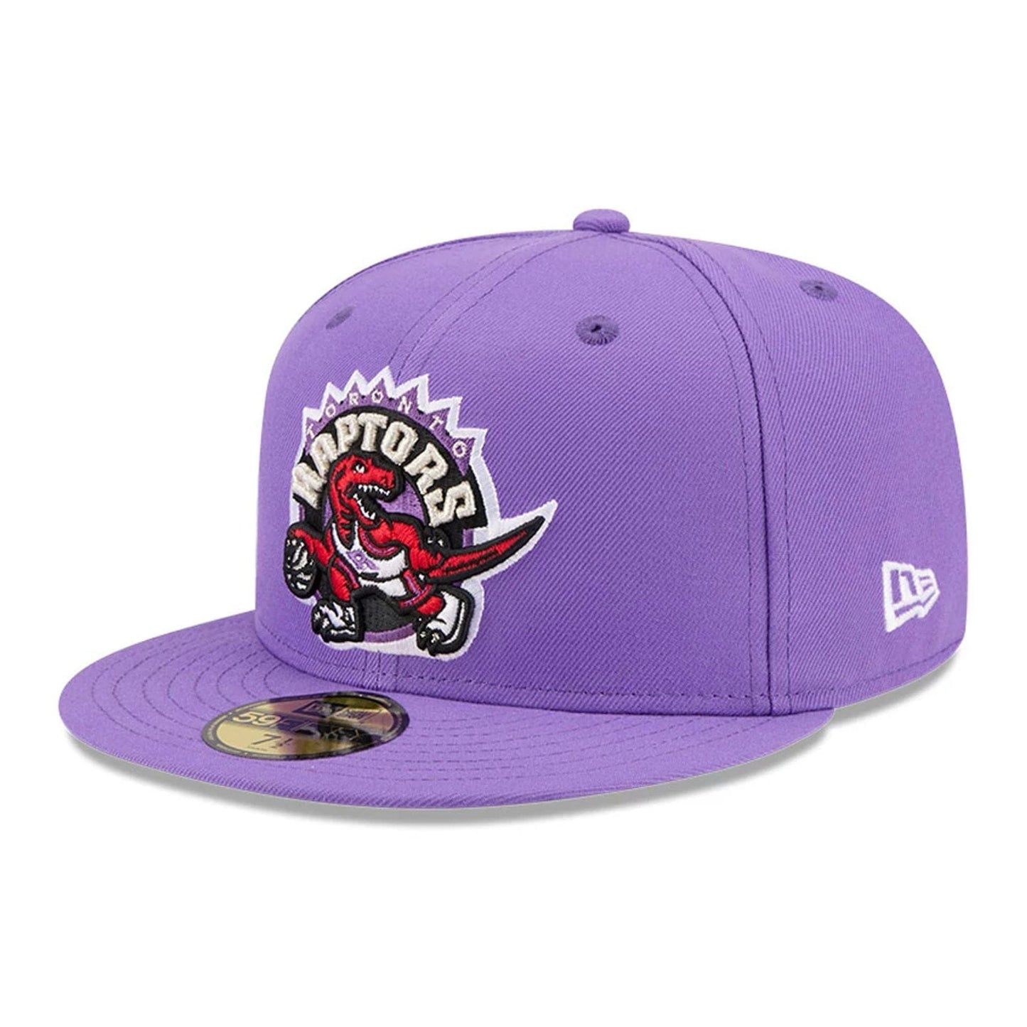 Pictured is this NBA Hardwood Classic Toronto Raptors 59FIFTY Fitted cap in bright purple. 4