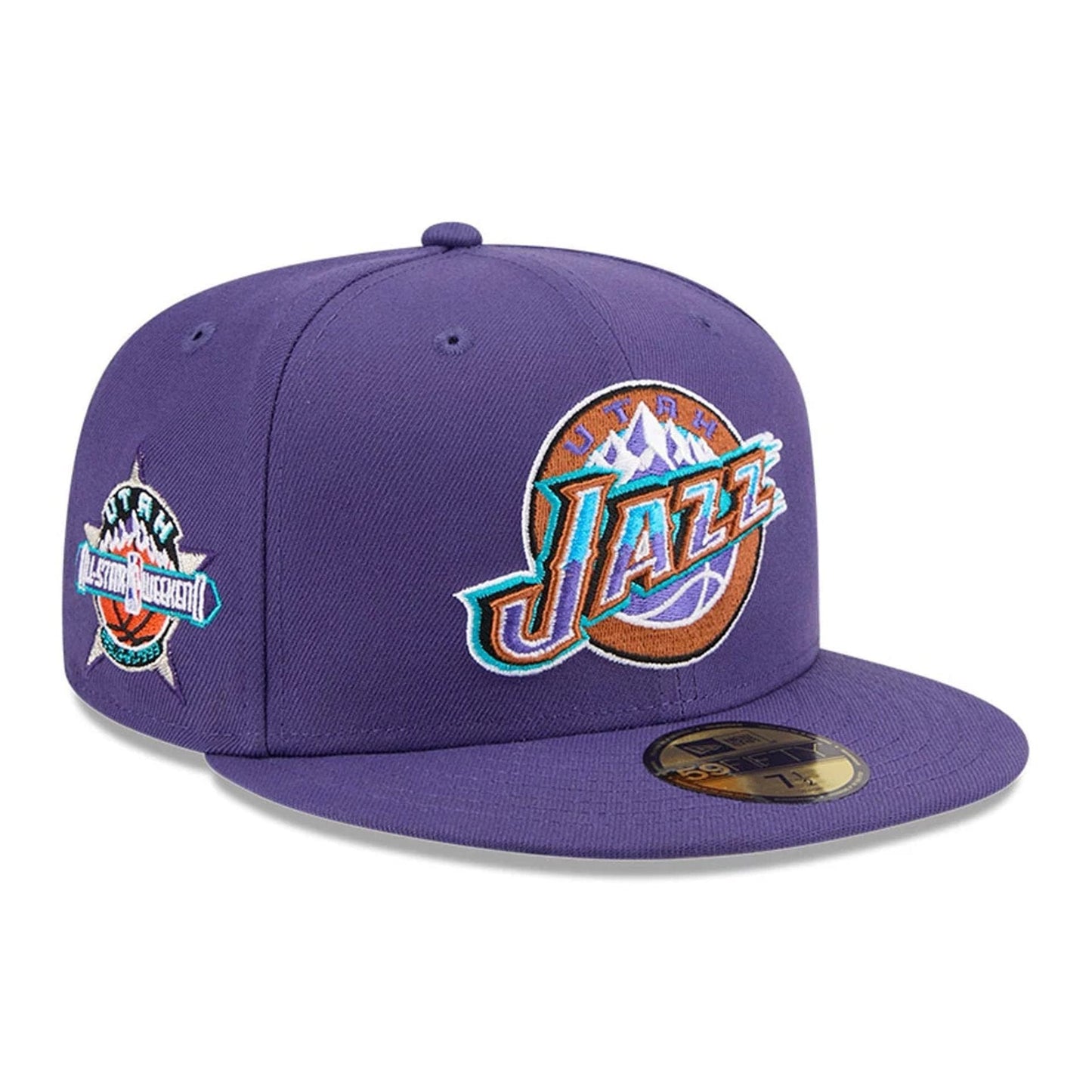 Pictured is this NBA Hardwood Classic Utah Jazz 59FIFTY Fitted cap in dark purple. 1
