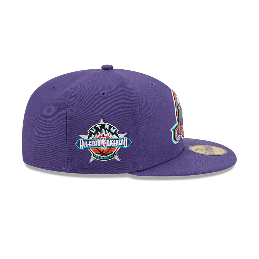 Pictured is this NBA Hardwood Classic Utah Jazz 59FIFTY Fitted cap in dark purple. 6