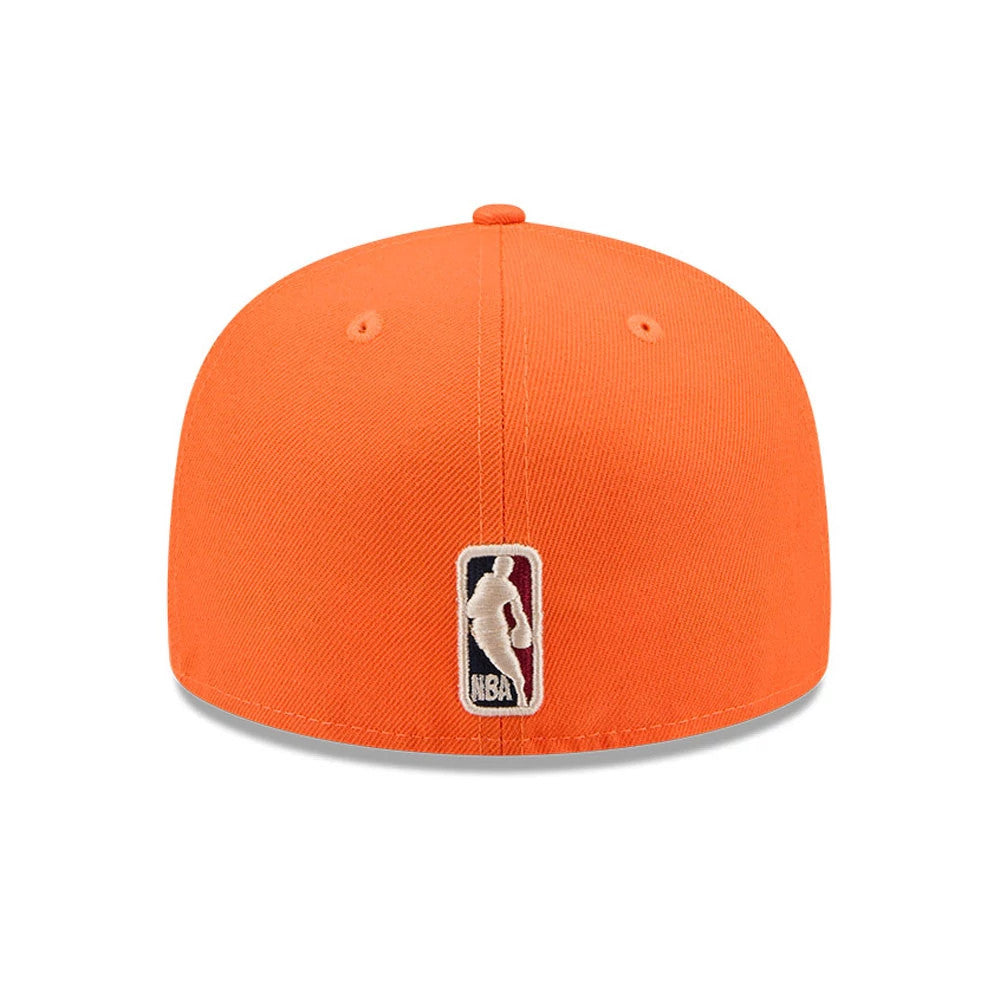 Pictured is this NBA Hardwood Classic Phoenix Suns 59FIFTY Fitted cap in orange. 5