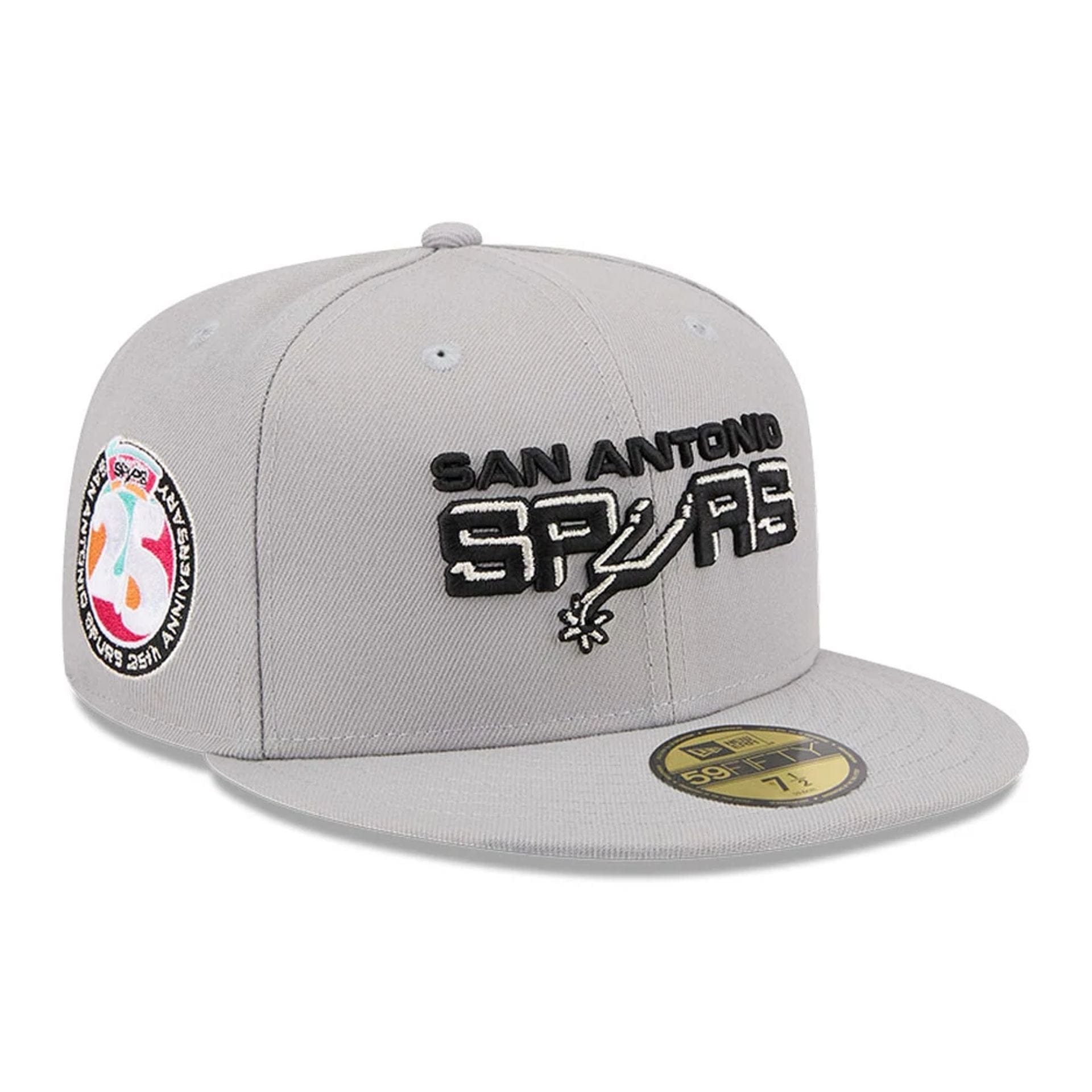 Pictured is this NBA Hardwood Classic San Antonio Spurs 59FIFTY Fitted cap in grey. 1