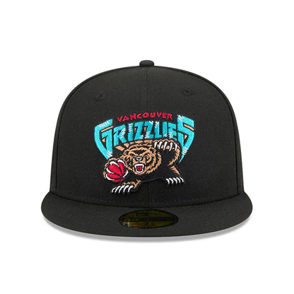 Pictured is this NBA Hardwood Classic Vancouver Grizzlies 59FIFTY Fitted cap in black. 3