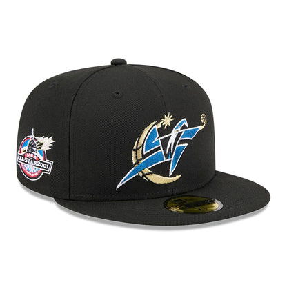 Pictured is this NBA Hardwood Classic Washington Wizards 59FIFTY Fitted cap in black. 1