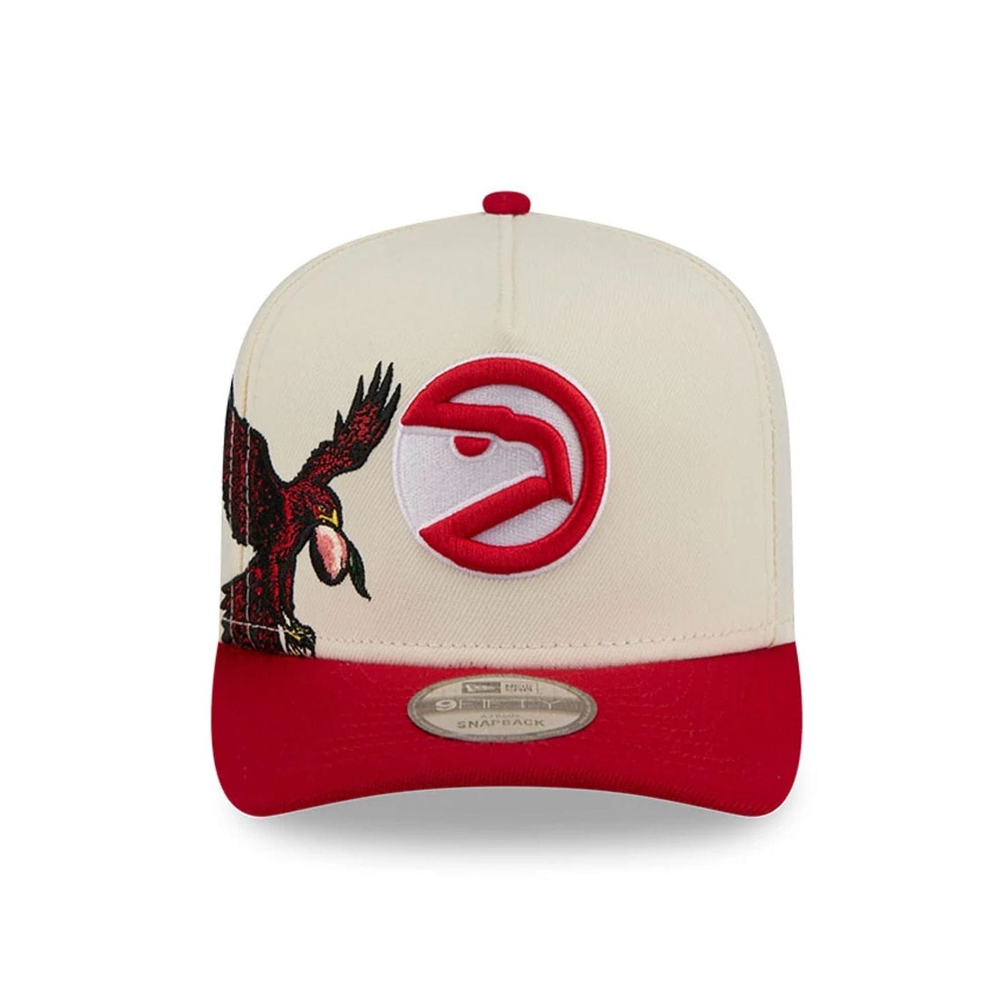Pictured is this NBA Hardwood Classic Atlanta Hawks 9FIFTY A-Frame Snapback cap in red. 3