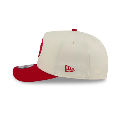 Pictured is this NBA Hardwood Classic Atlanta Hawks 9FIFTY A-Frame Snapback cap in red. 6