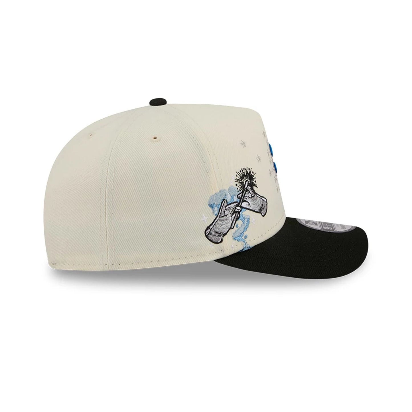 Pictured is this NBA Hardwood Classic Orlando Magic 9FIFTY A-Frame Snapback cap in black. 5