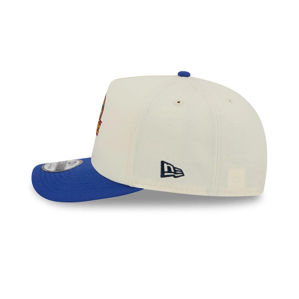 Pictured is this NBA Hardwood Classic Golden State Warriors 9FIFTY A-Frame Snapback cap in blue. 6