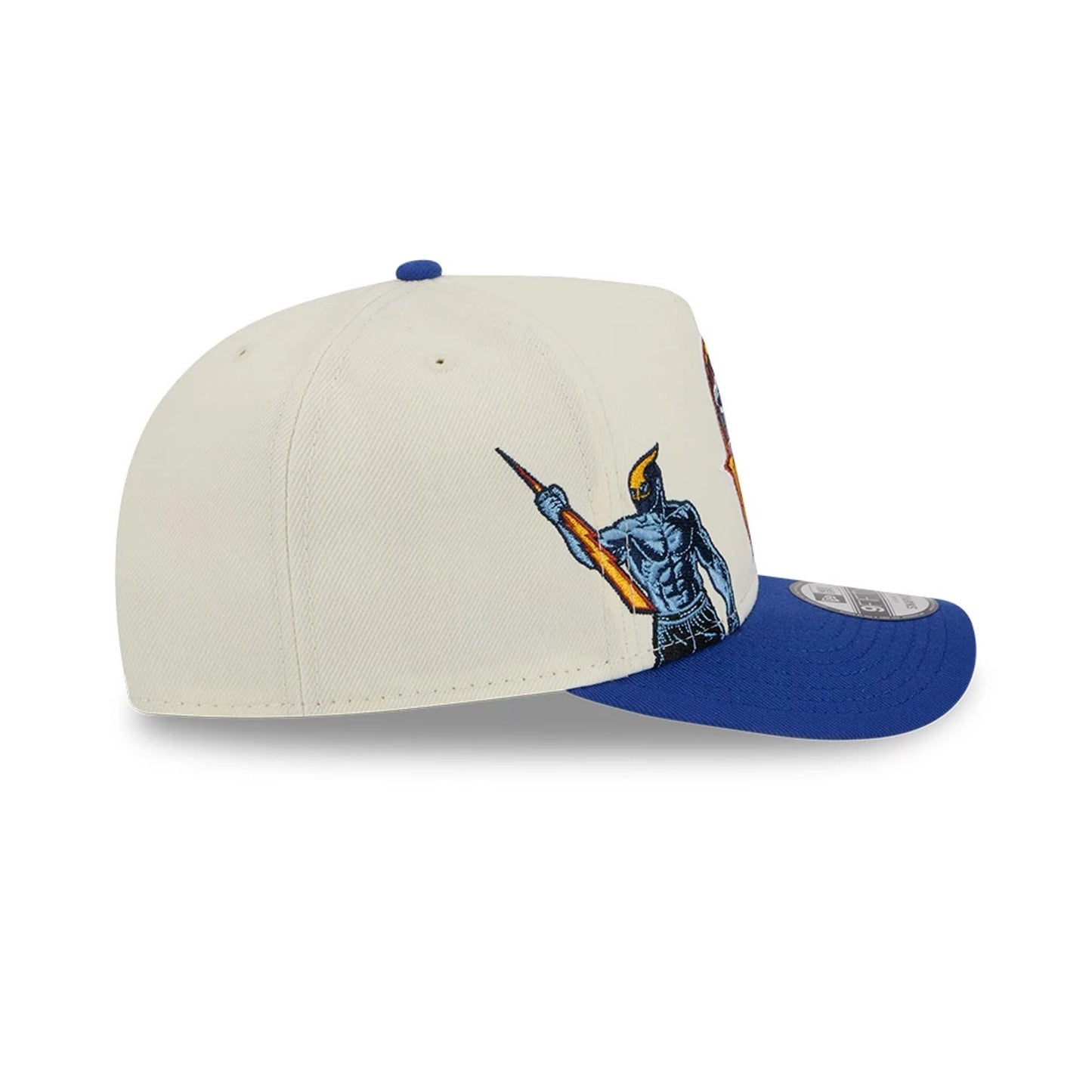 Pictured is this NBA Hardwood Classic Golden State Warriors 9FIFTY A-Frame Snapback cap in blue. 5