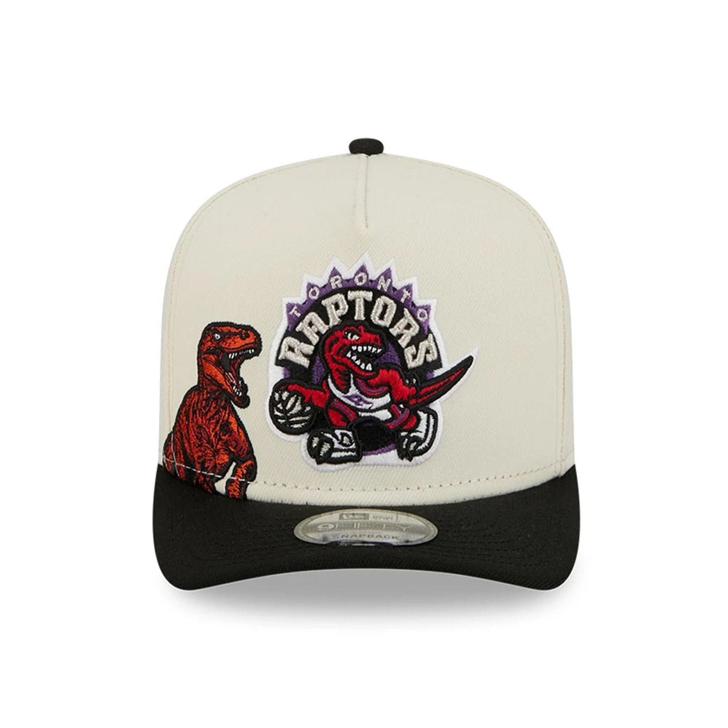 Pictured is this NBA Hardwood Classic Toronto Raptors 9FIFTY A-Frame Snapback cap in Black  3