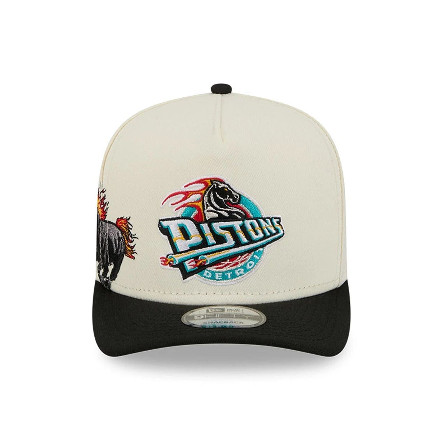 Pictured is this NBA Hardwood Classic Detroit Pistons 9FIFTY A-Frame Snapback cap in blue. 3