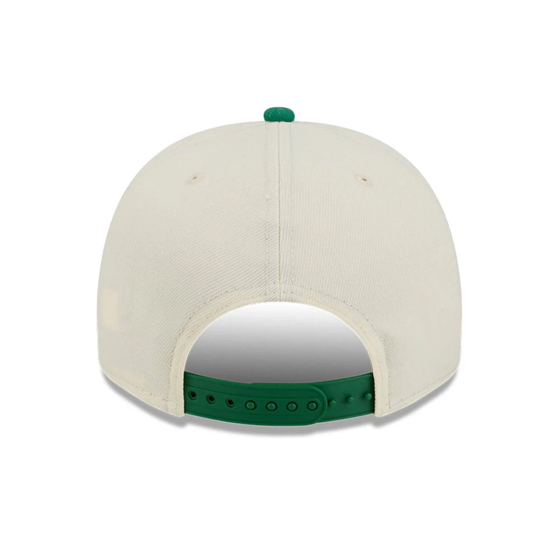 Pictured is this NBA Hardwood Classic Boston Celtics 9FIFTY A-Frame Snapback cap in green. 7