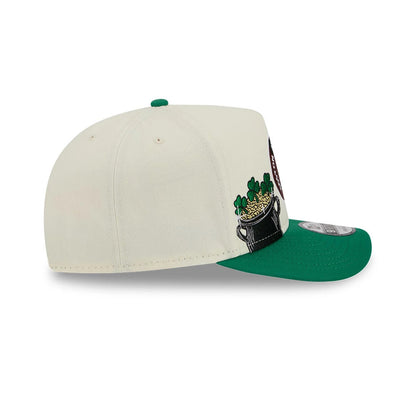 Pictured is this NBA Hardwood Classic Boston Celtics 9FIFTY A-Frame Snapback cap in cream. 6