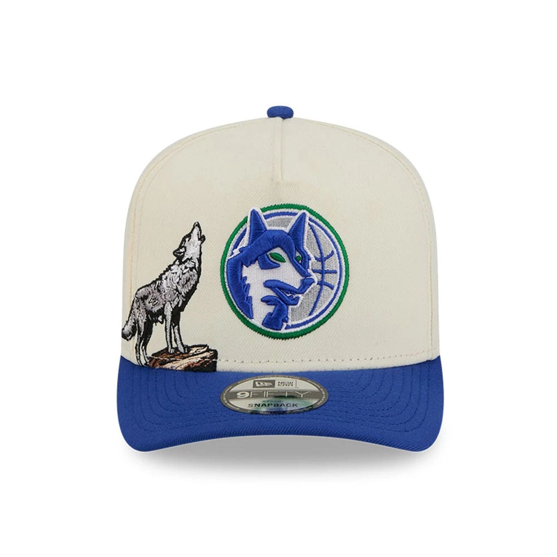 Pictured is this NBA Hardwood Classic Minnesota Timberwolves 9FIFTY A-Frame Snapback cap in blue. 3
