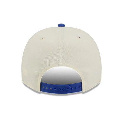 Pictured is this NBA Hardwood Classic New York Knicks 9FIFTY A-Frame Snapback cap in blue. 7