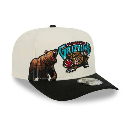 Pictured is this NBA Hardwood Classic Vancouver Grizzlies 9FIFTY A-Frame Snapback cap in black. 1