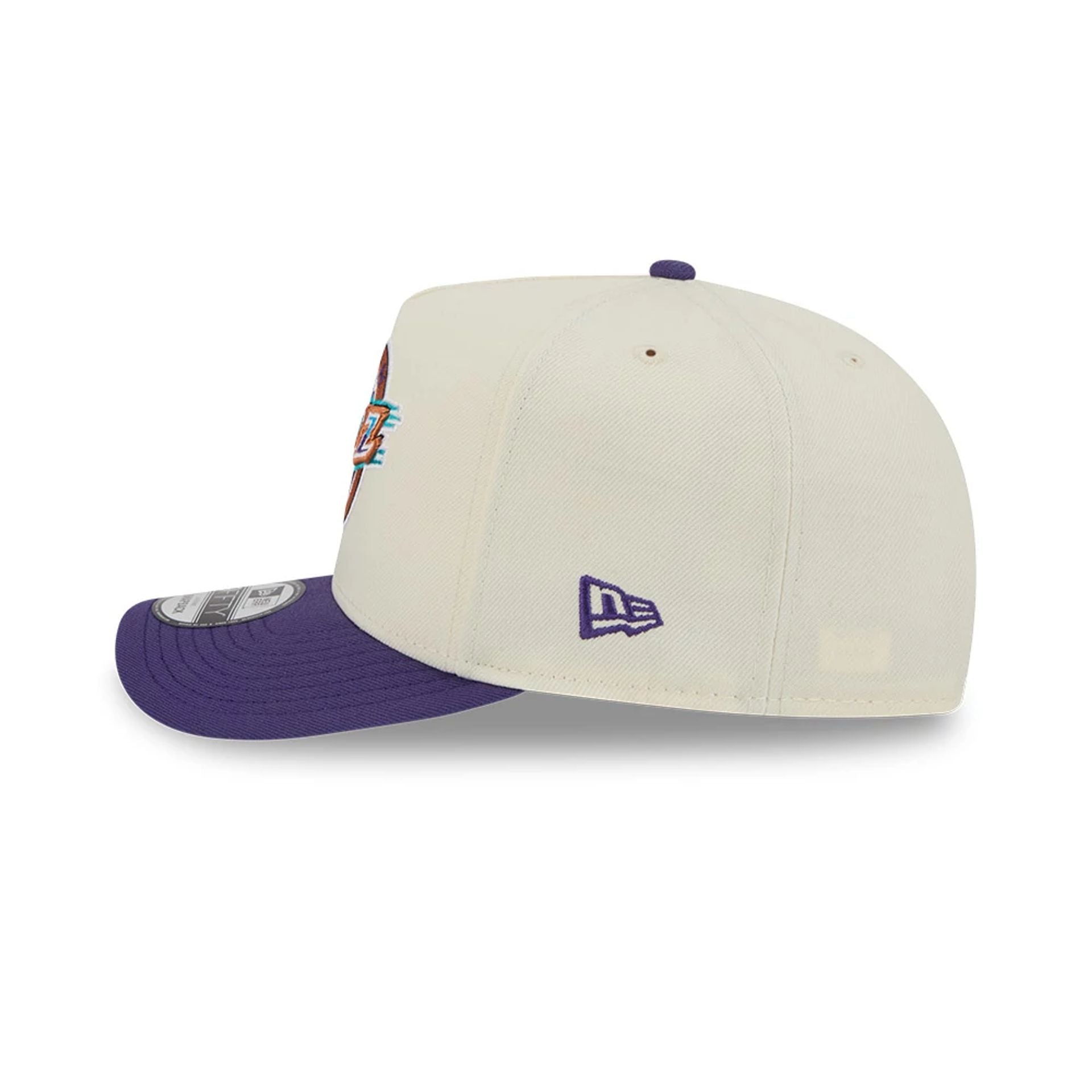 Pictured is this NBA Hardwood Classic Utah Jazz 9FIFTY A-Frame Snapback cap in dark purple. 6