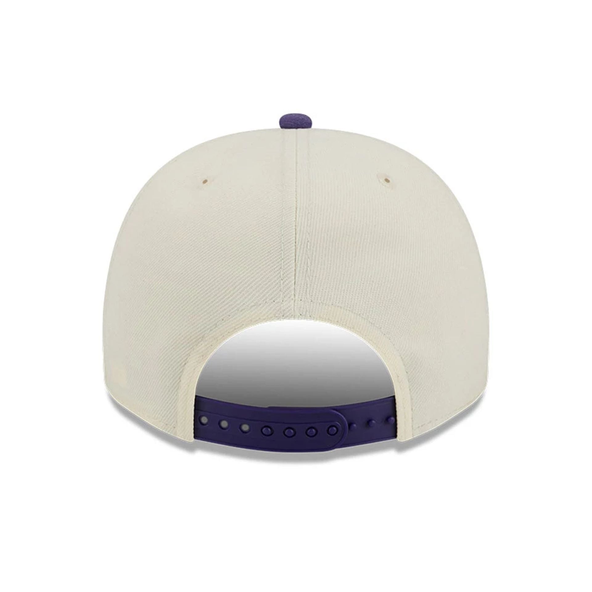 Pictured is this NBA Hardwood Classic Utah Jazz 9FIFTY A-Frame Snapback cap in dark purple. 7