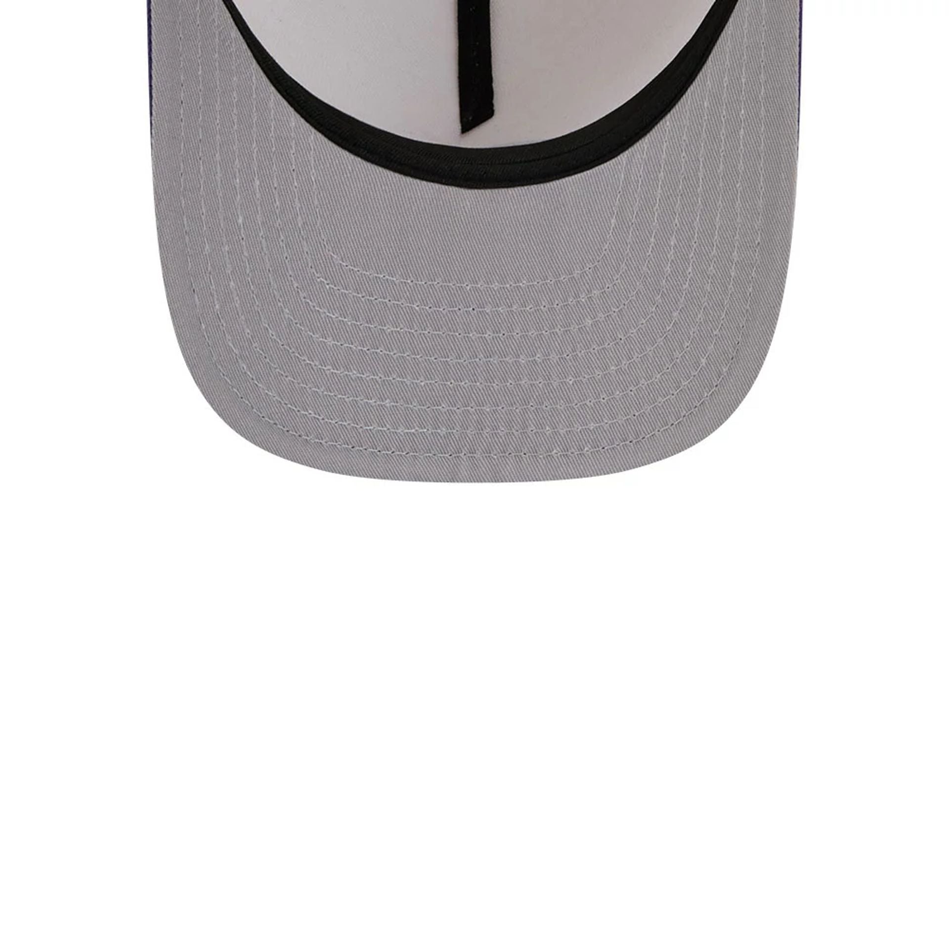 Pictured is this NBA Hardwood Classic Utah Jazz 9FIFTY A-Frame Snapback cap in dark purple. 2