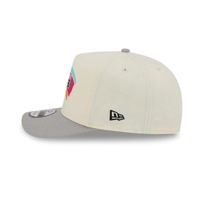 Pictured is this NBA Hardwood Classic San Antonio Spurs 9FIFTY A-Frame Snapback cap in grey. 6