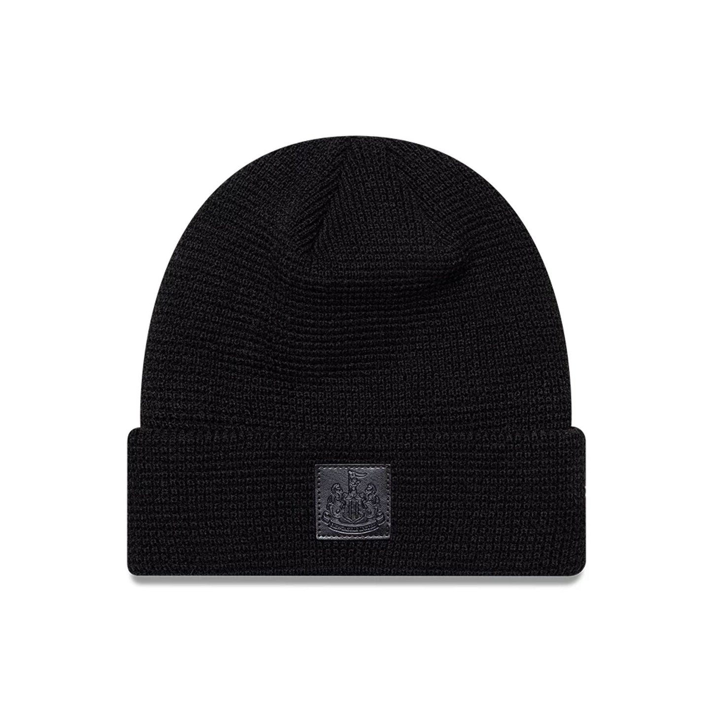 This is a Newcastle United FC Waffle Black Cuff knit Beanie Hat 1