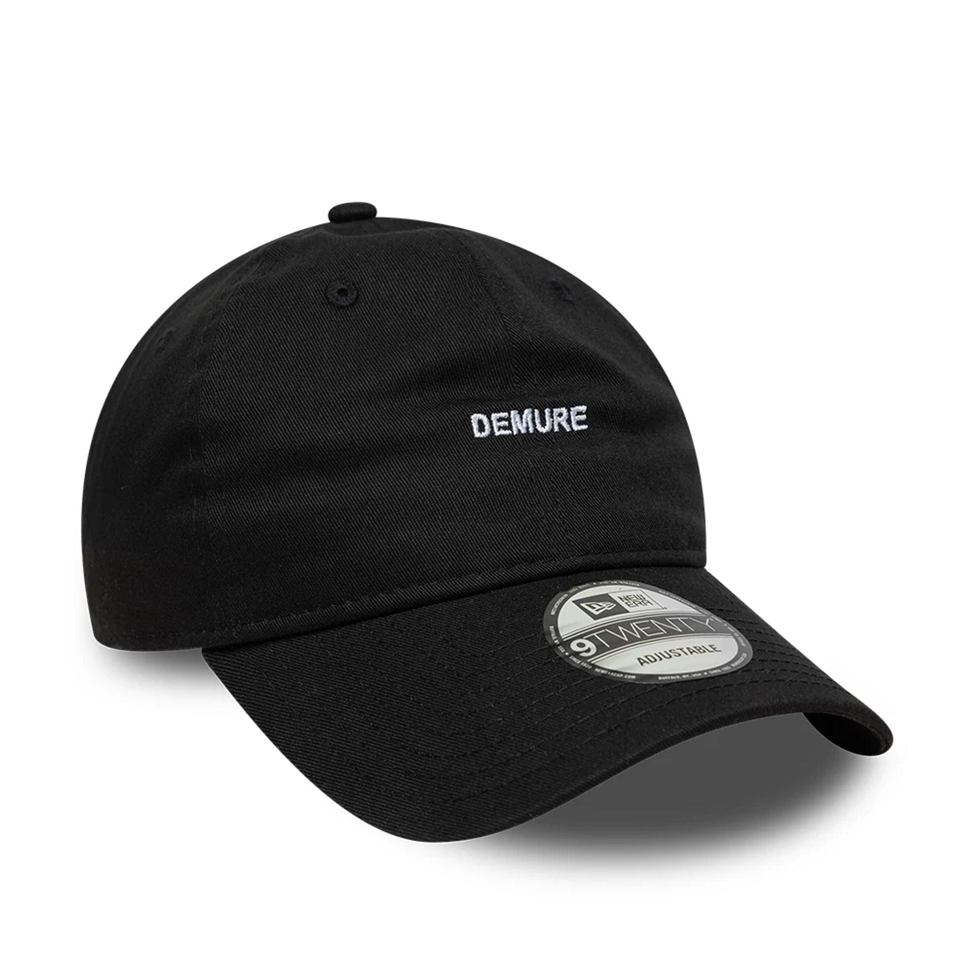 This is a  New Era Slogan Demure Black 9TWENTY Adjustable Cap 3
