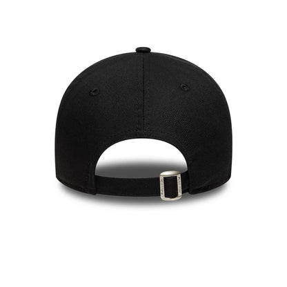 This is a  New Era Slogan Demure Black 9TWENTY Adjustable Cap 6