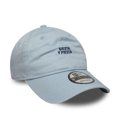 This is a  New Era Slogan Siesta Y Fiesta Pastel Blue 9TWENTY Adjustable Cap 3