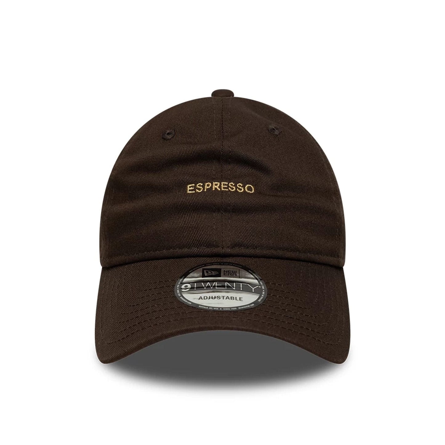This is a  New Era Slogan Espresso Dark Brown 9TWENTY Adjustable Cap 2