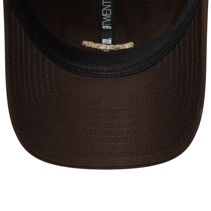 This is a  New Era Slogan Espresso Dark Brown 9TWENTY Adjustable Cap 7