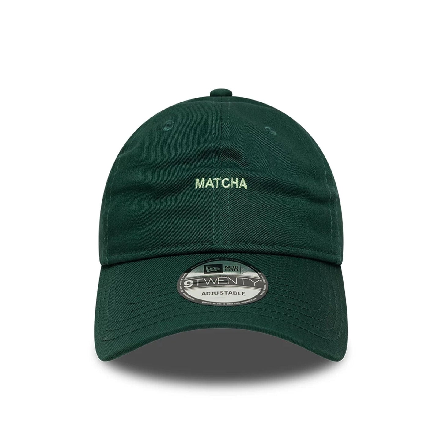 This is a  New Era Slogan Matcha Dark Green 9TWENTY Adjustable Cap 2
