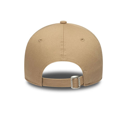 This is a  New Era Slogan Café Croissant Light Beige 9TWENTY Adjustable Cap 6