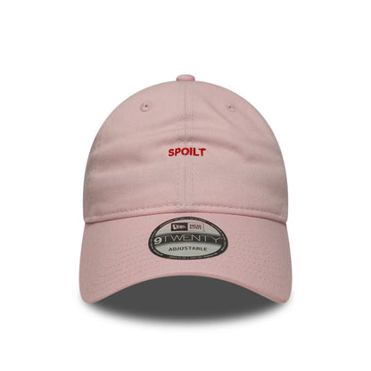 This is a  New Era Slogan Spoilt Pastel Pink 9TWENTY Adjustable Cap 2