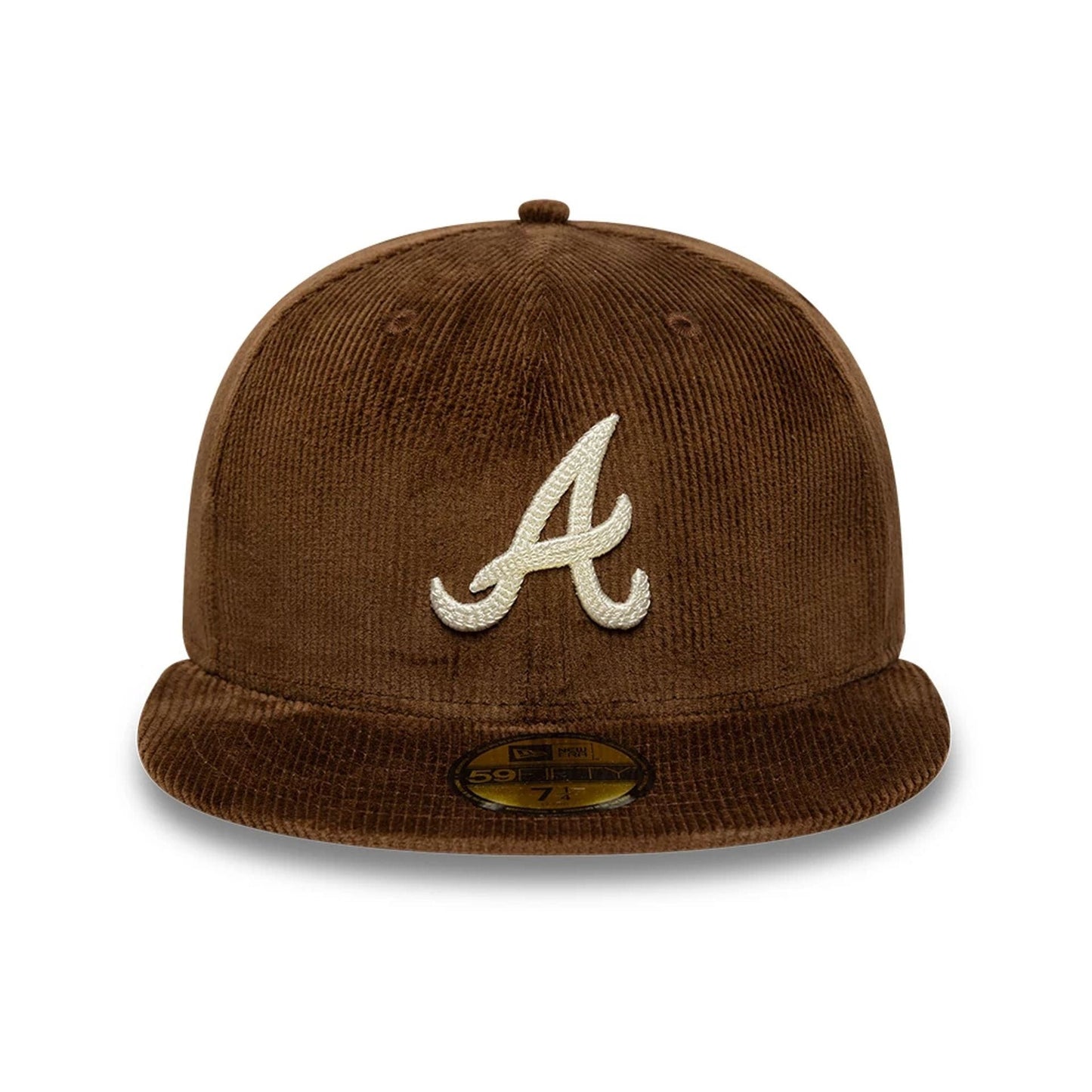 This is a Atlanta Braves MLB Cord Dark Brown 59FIFTY Fitted Cap 2