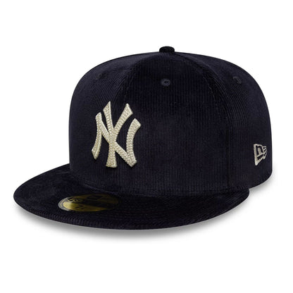 This is a New York Yankees MLB Cord Navy 59FIFTY Fitted Cap 1
