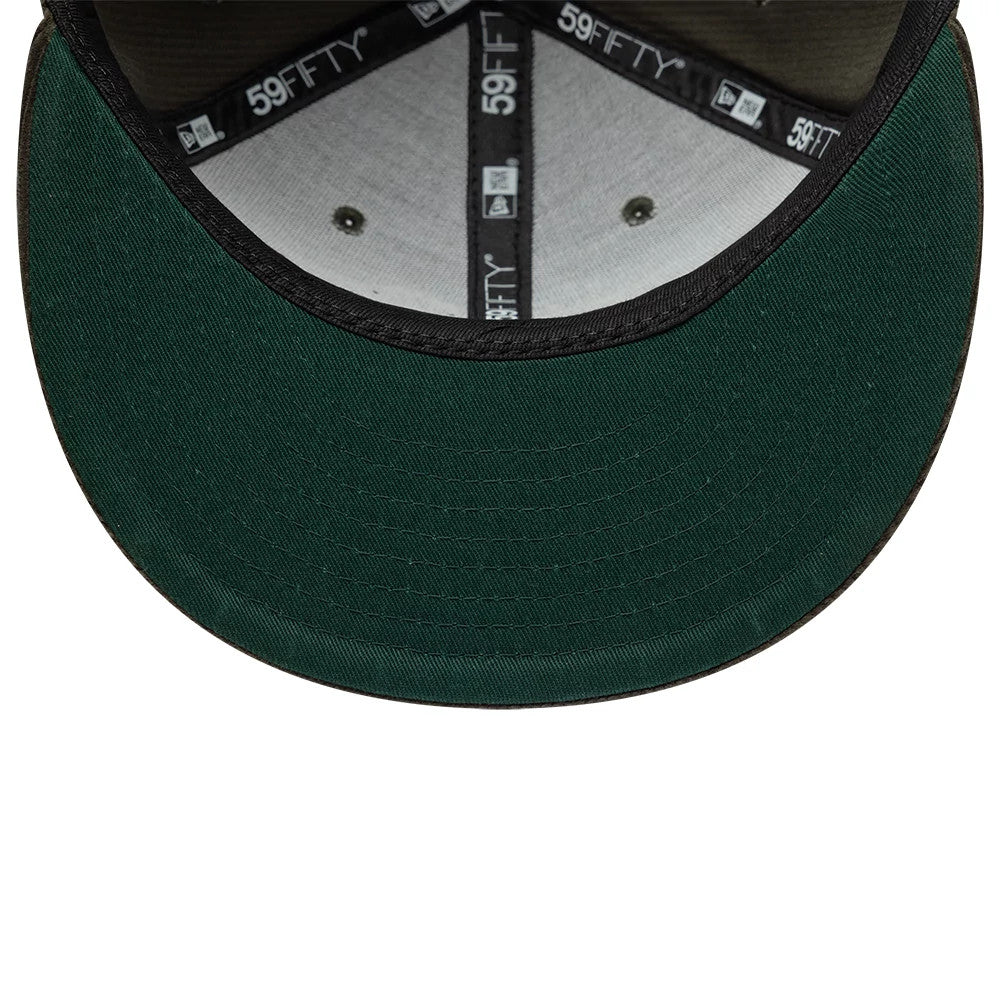 This is a  New Era Cord Dark Green 59FIFTY Fitted Cap 2