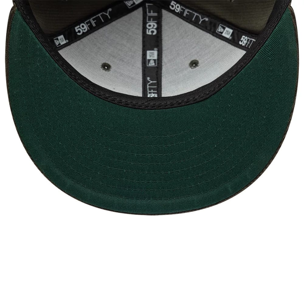 This is a New Era Cord Dark Green 59FIFTY Fitted Cap 2