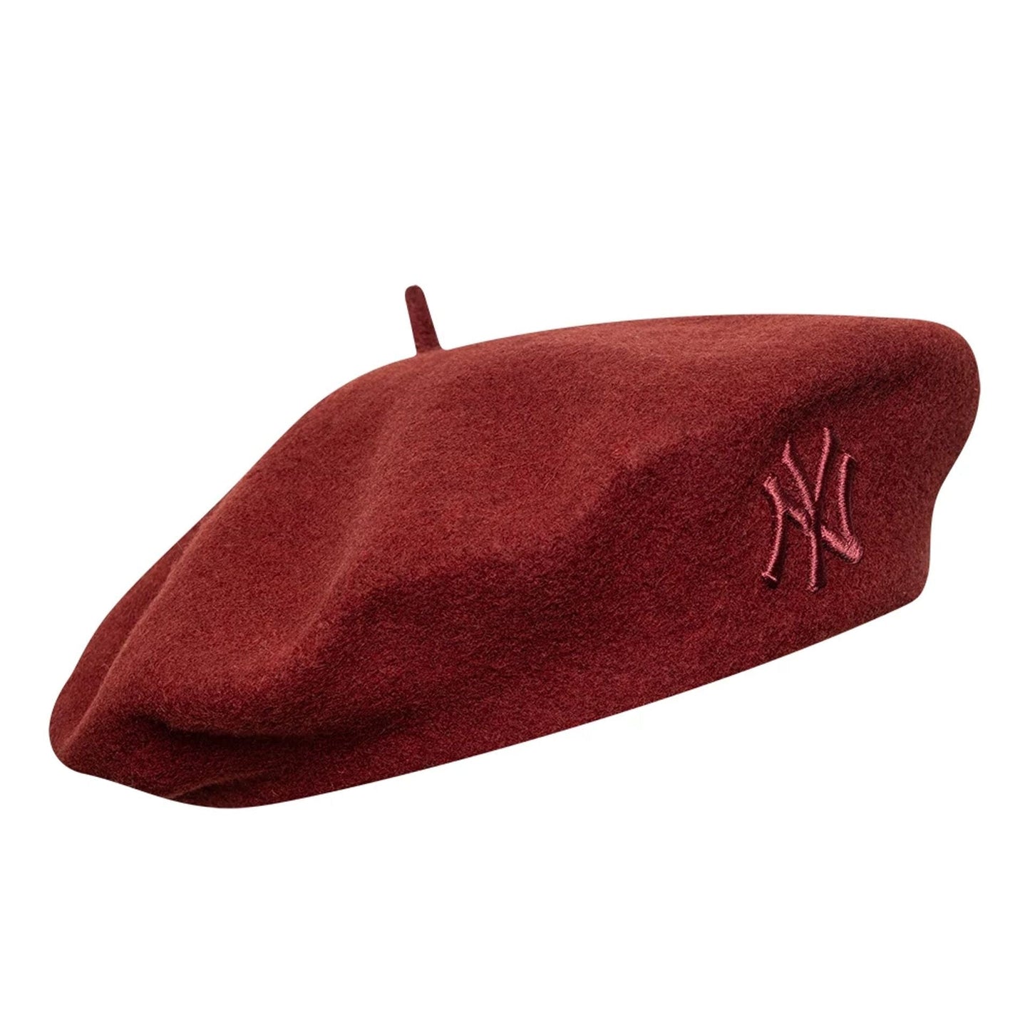 This is a New York Yankees Womens MLB Wool Dark Red Beret  3
