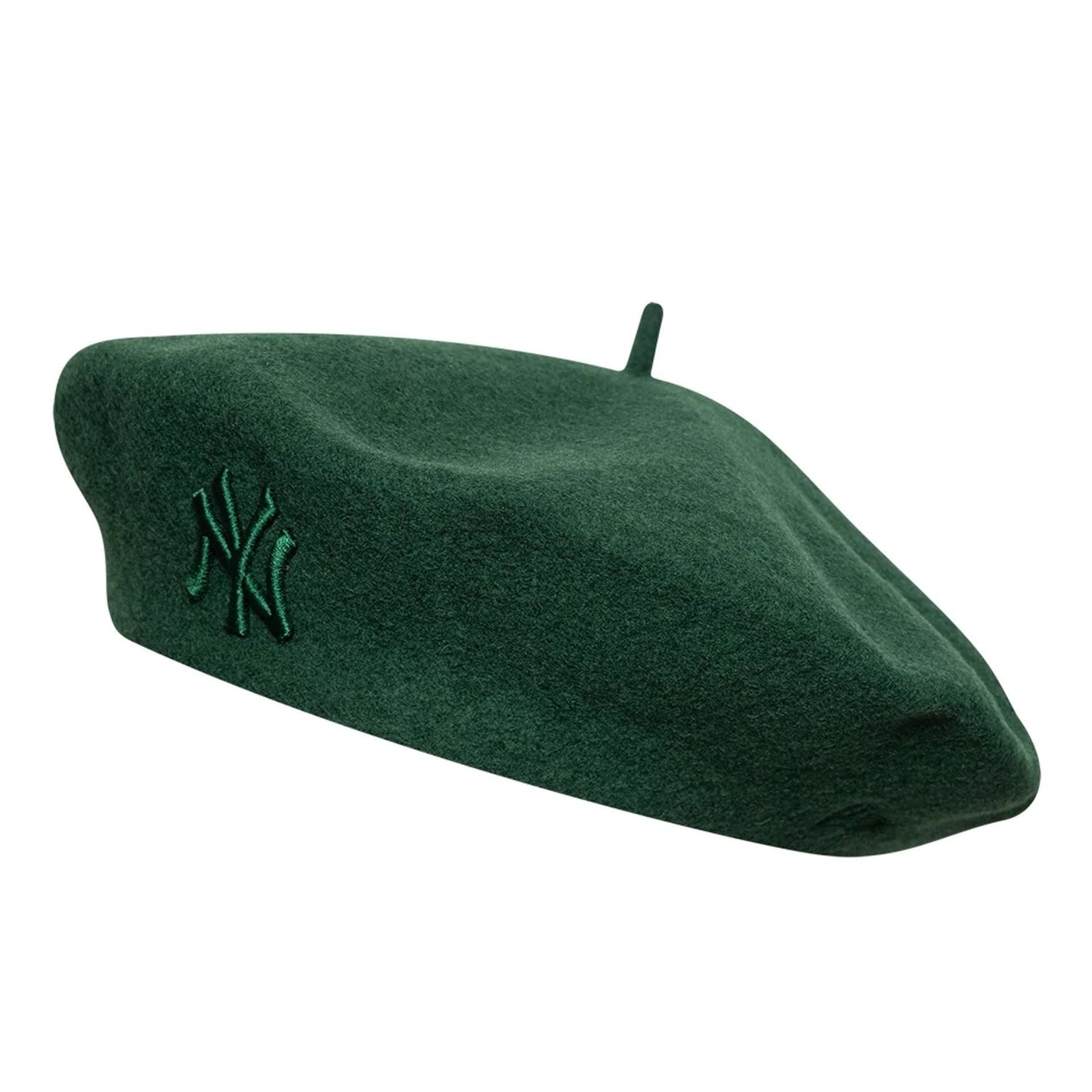 This is a New York Yankees Womens MLB Wool Dark Green Beret  1