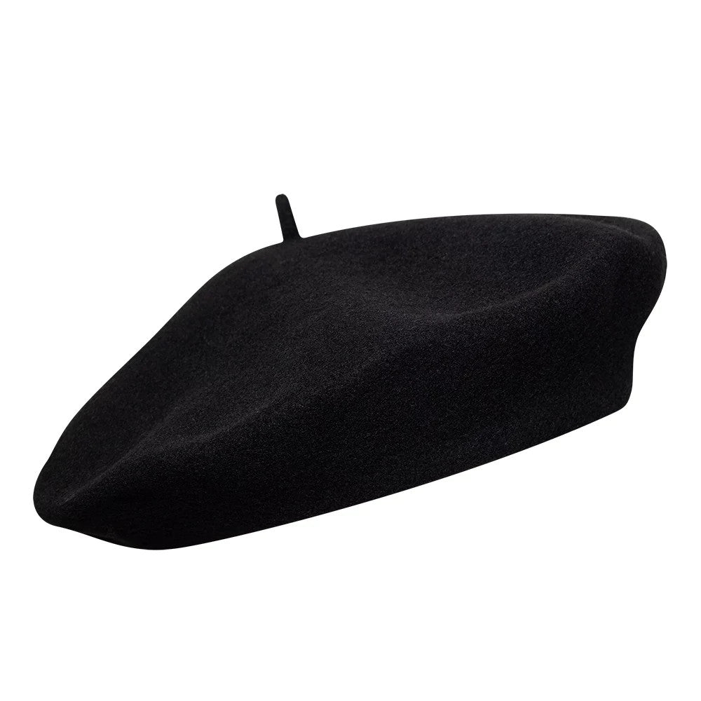 This is a  Womens New Era Wool Black Beret 3