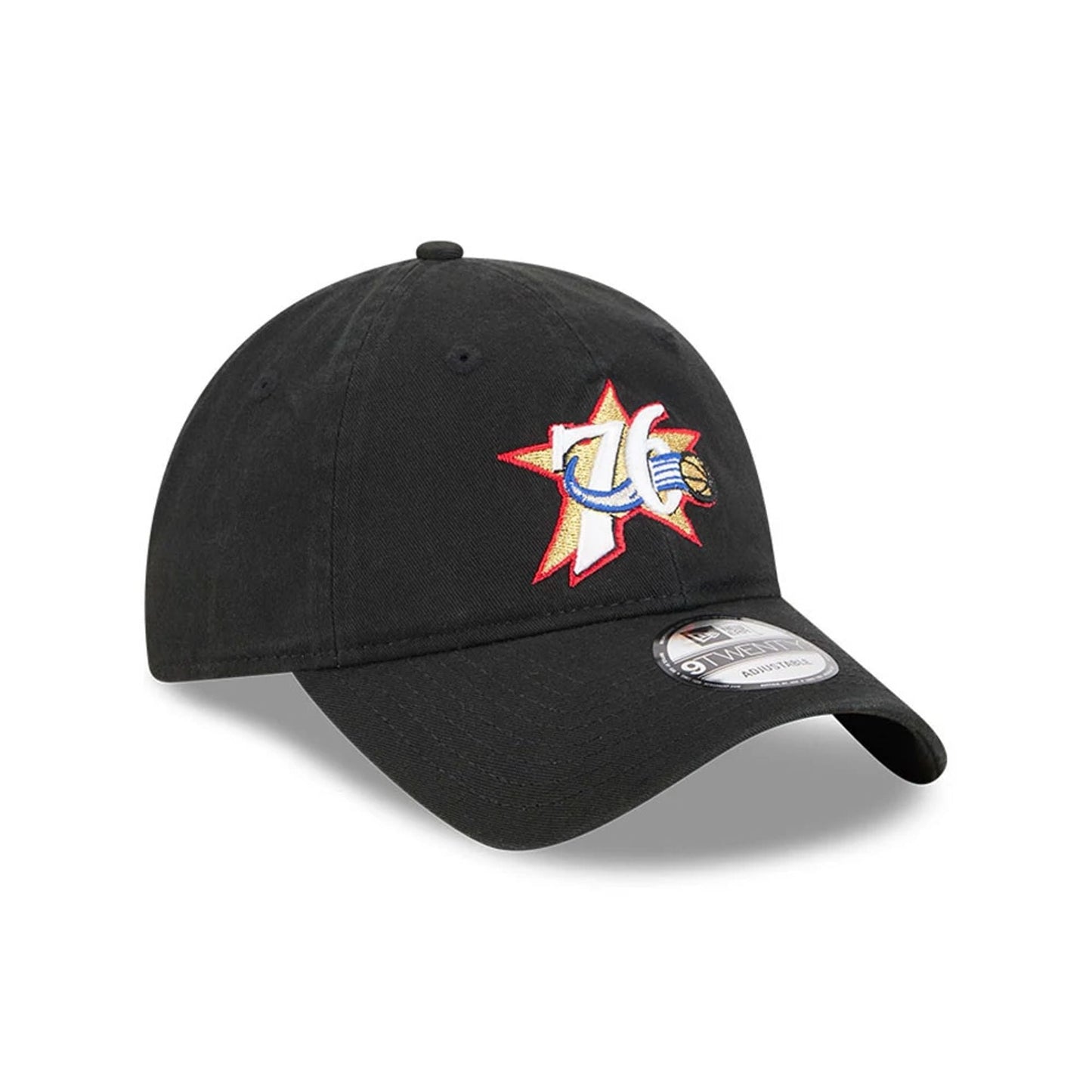 Pictured is this NBA Classic Philadelphia 76ers 9TWENTY Adjustable cap in black. 3