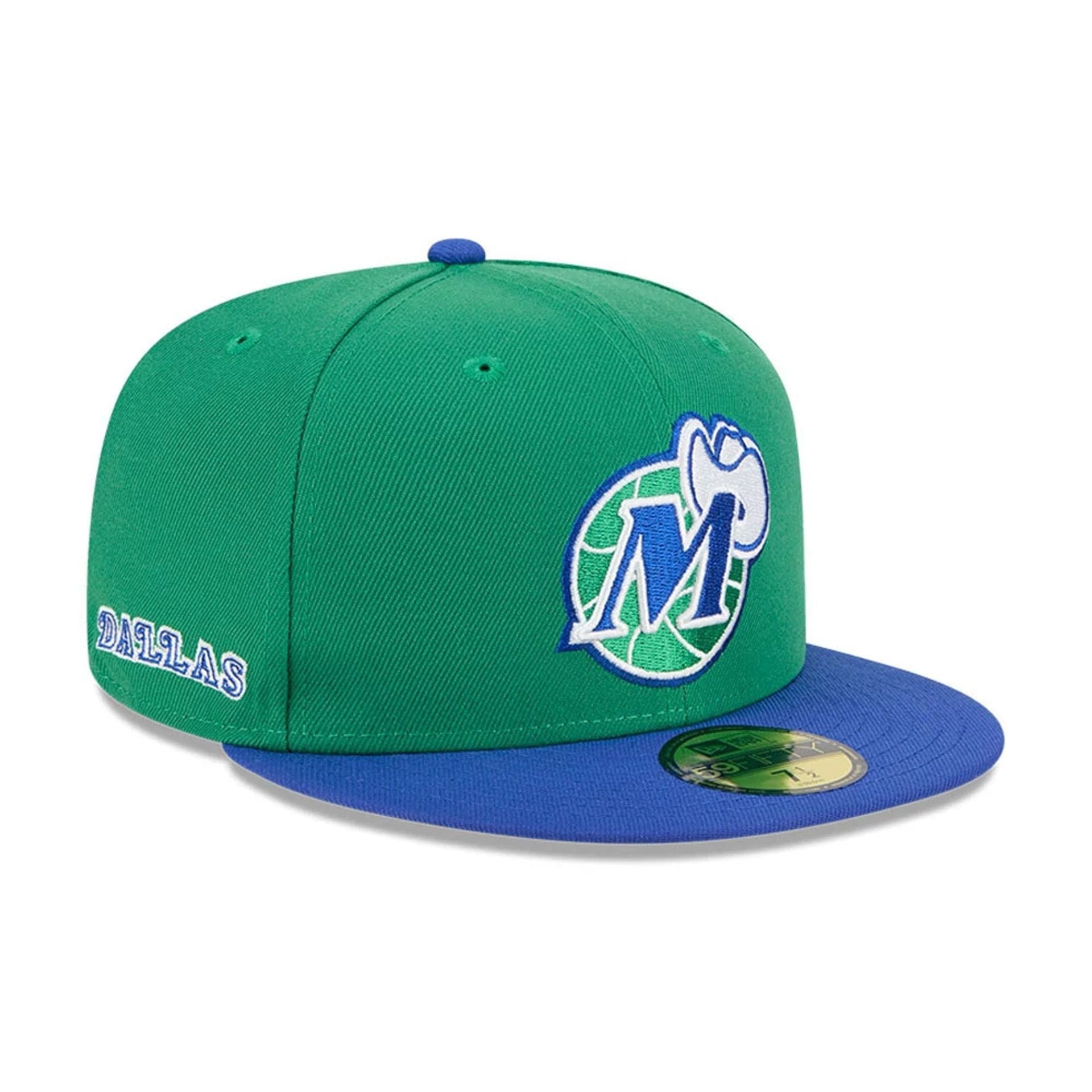 Pictured is this NBA Classic Dallas Mavericks 59FIFTY Fitted cap in green. 1