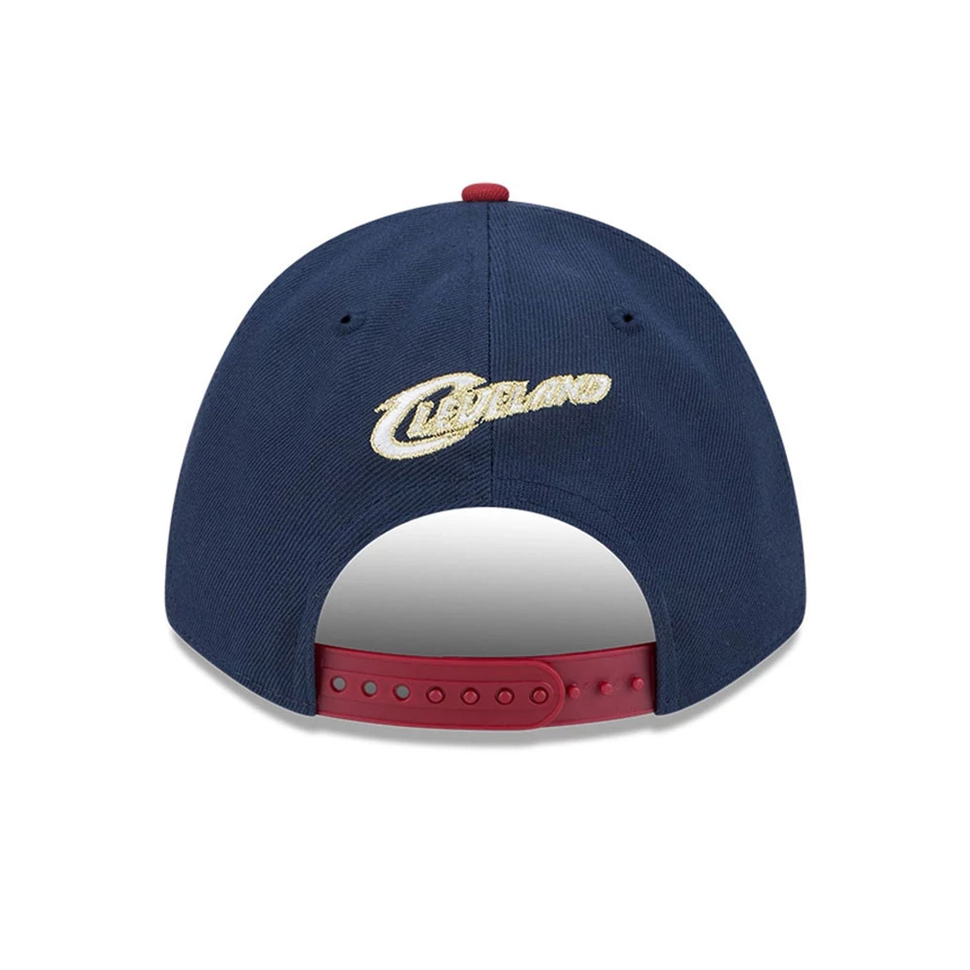 Pictured is this NBA Classic Cleveland Cavaliers 9FORTY M-Crown Adjustable cap in dark blue. 3