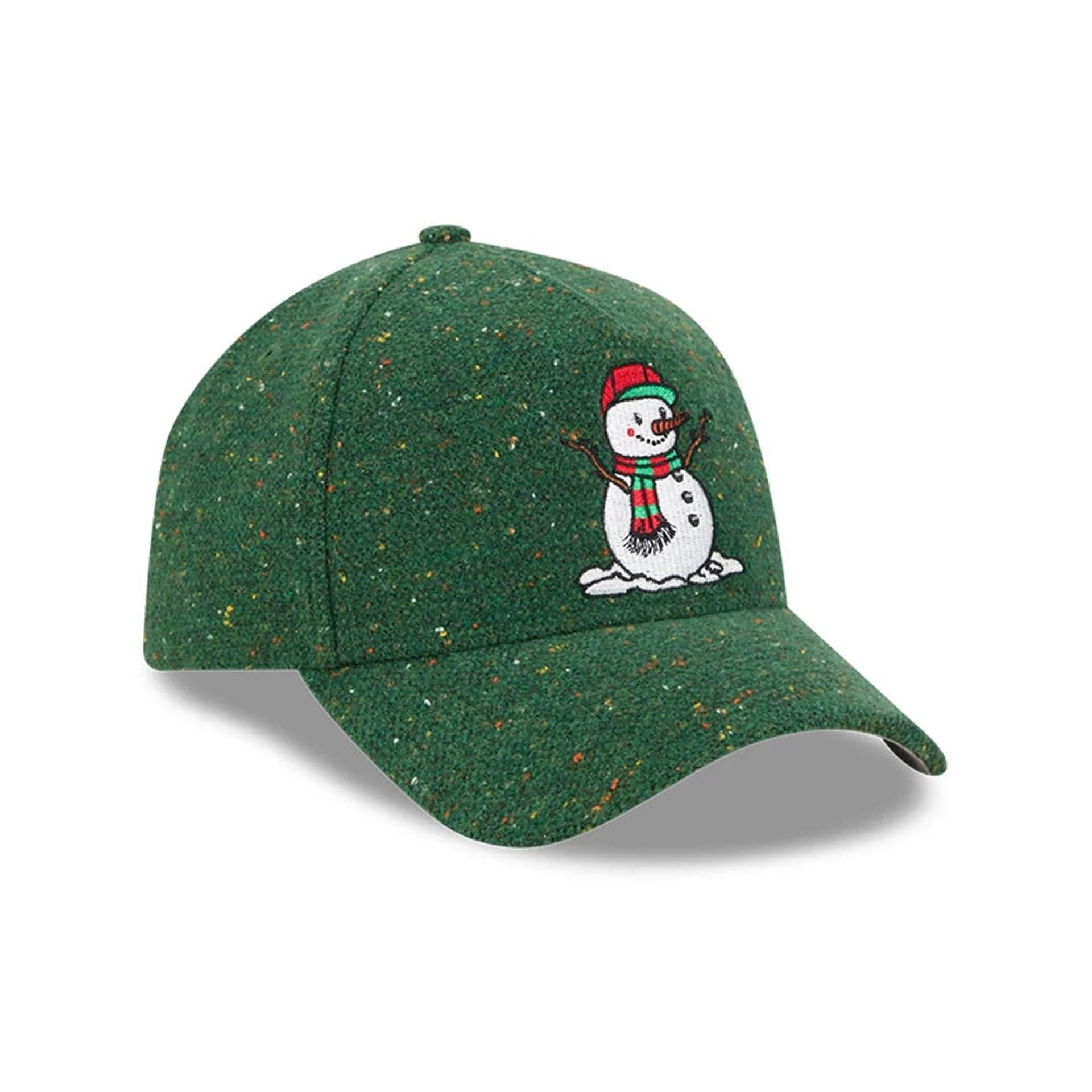 Pictured is this New Era Holiday Essentials 9FORTY A-Frame cap in dark green. 4