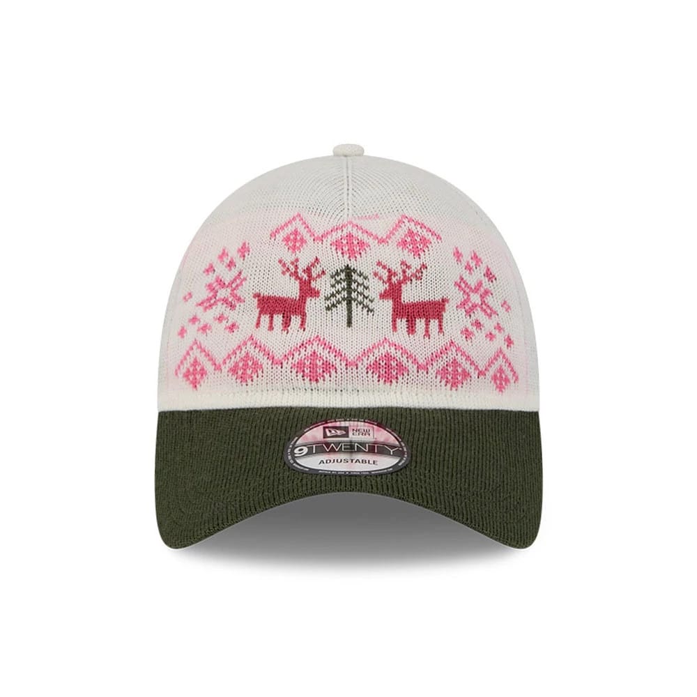 Pictured is this New Era Holiday Essentials 9TWENTY cap in white. 2